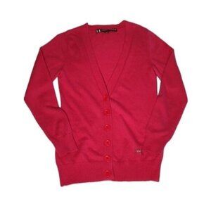 Under Armour Performance Hot Pink Wool Cardigan Small
